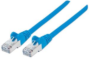 Intellinet Network Patch Cable - Cat6 - 1m - Blue - Copper - S/FTP - LSOH / LSZH - PVC - RJ45 - Gold Plated Contacts - Snagless - Booted - Lifetime Warranty - Polybag - 1 m - Cat6 - S/FTP (S-STP) - RJ-45 - RJ-45